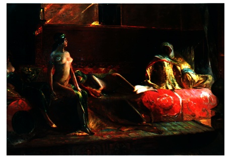 Antica Veduta Orientalista, Sensuale, Decorativa, Grandi Dimensioni, Harem, Cherifas immagine 11