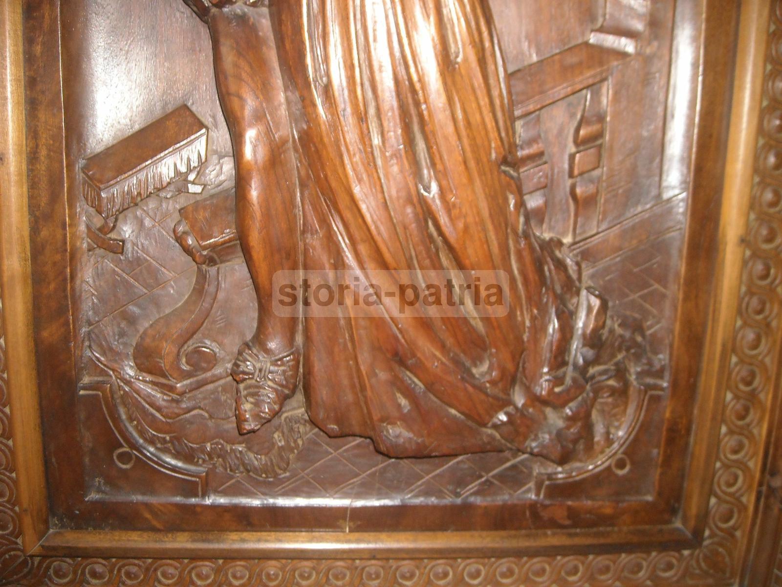Arte Decorativa, Artigianato, Pregevole Ebanisteria, Intaglio Ligneo, Scena Galante immagine 2