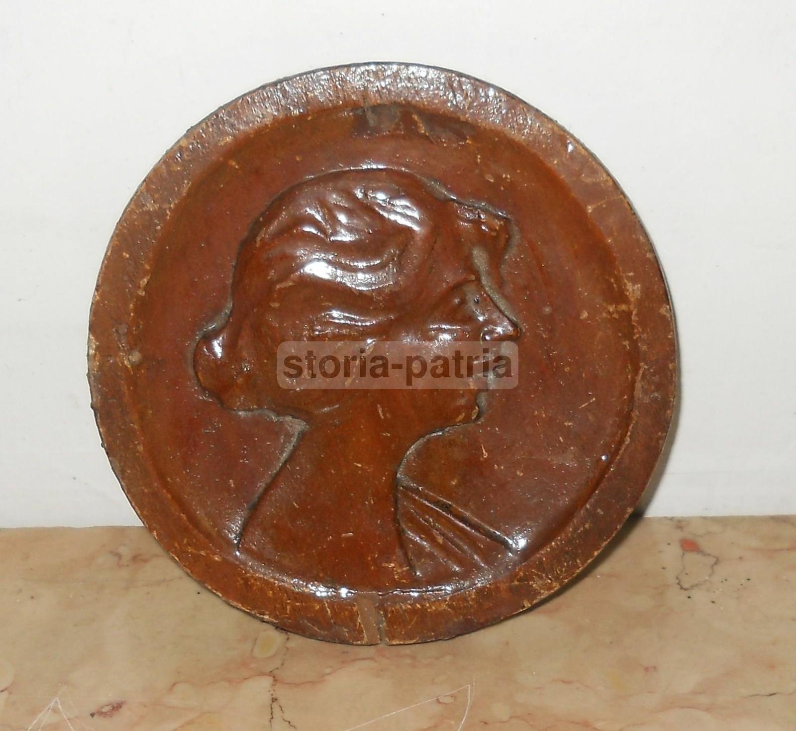 Arte Decorativa, Ebanisteria, Intaglio In Legno, Figura Liberty, Decorativa Scultura immagine 3