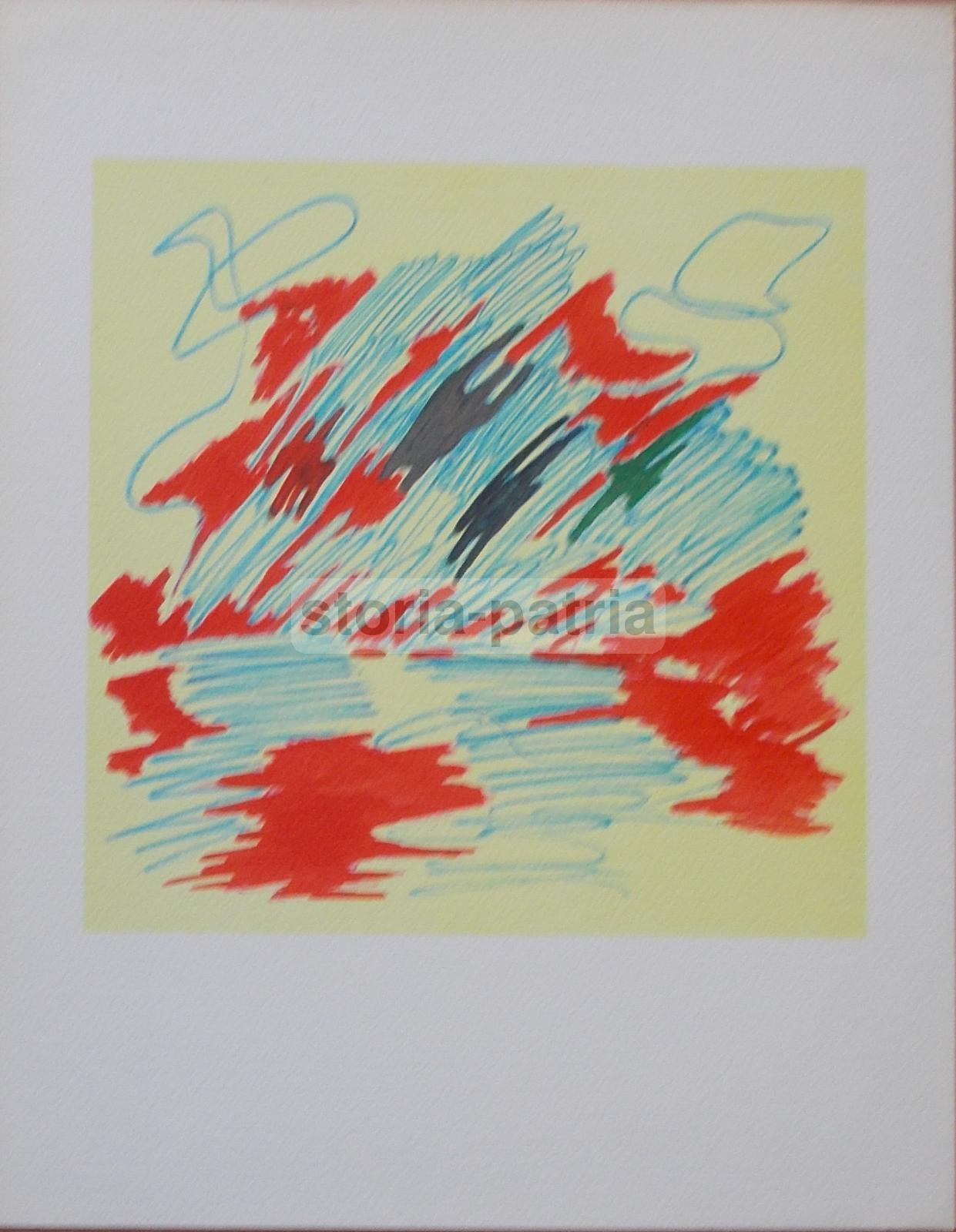 Arte Moderna, Grafica Da Collezione, Stampa A Colori, Turcato, Composizione Segnica immagine 1