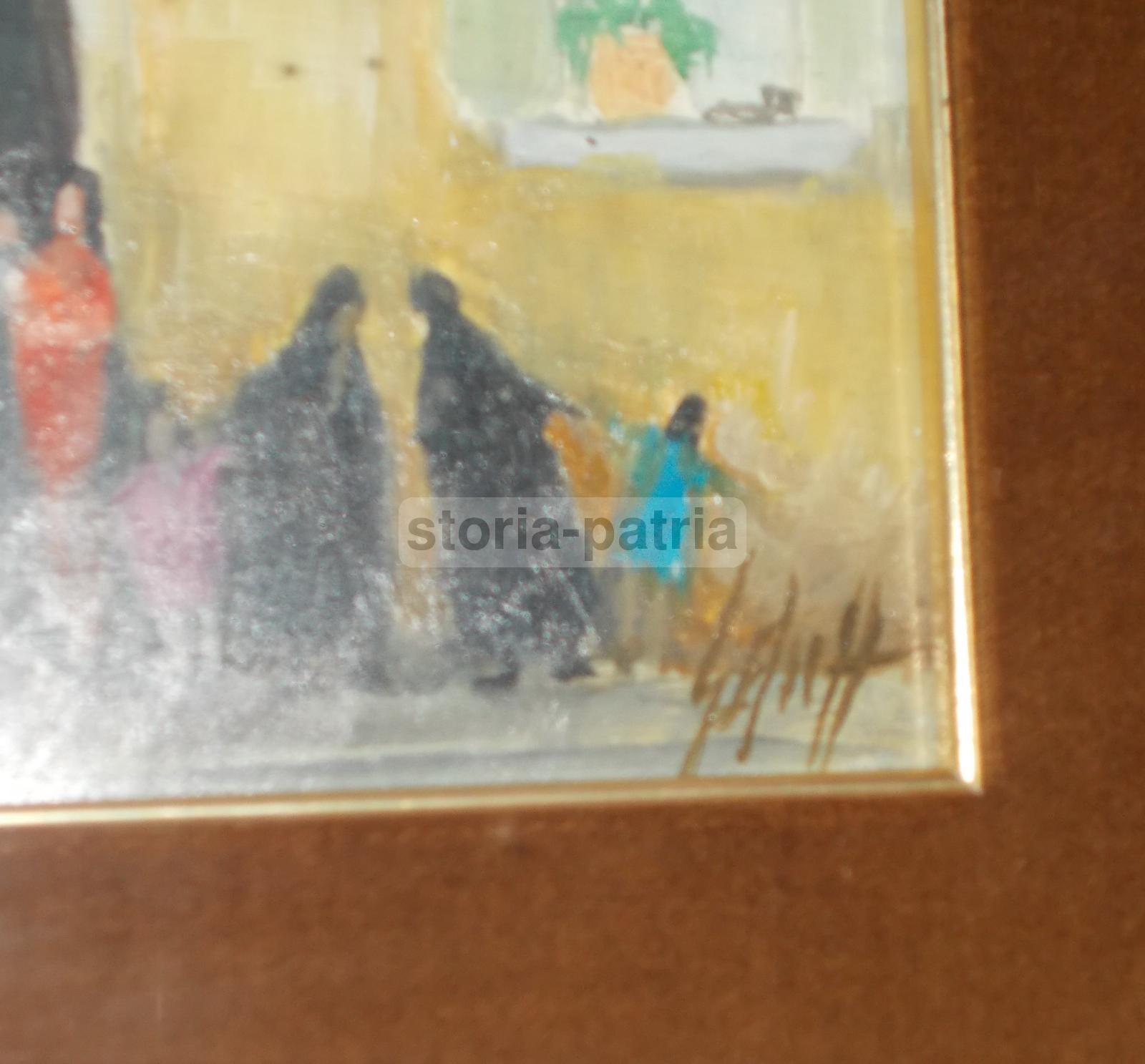Arte, Pittura, Decorativo Dipinto Del 900, Animata Folklorica Veduta, Fioraio, Fiori immagine 5