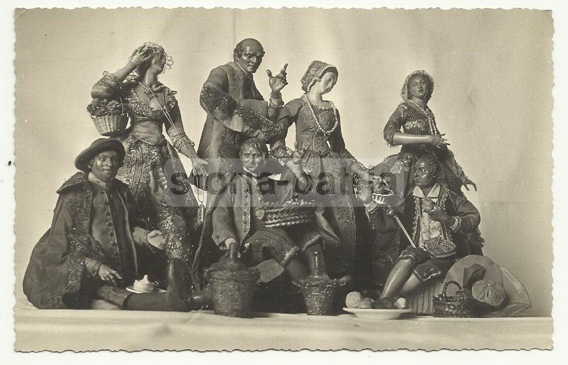 Arte Presepiale, Antico Gruppo Scultoreo, Animata Scena Popolare, Costumi, Folklore immagine 1