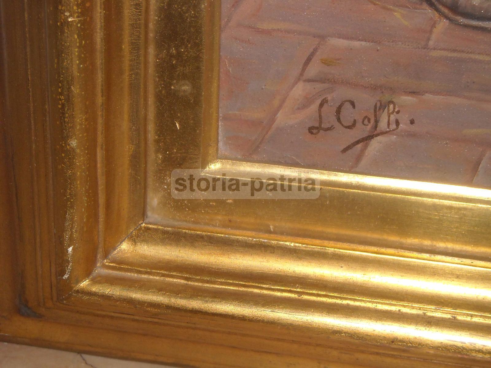 Bella Veduta Di Interno, Folkloristica Scena Popolare, Dipinto, Anziana Filatrice immagine 6