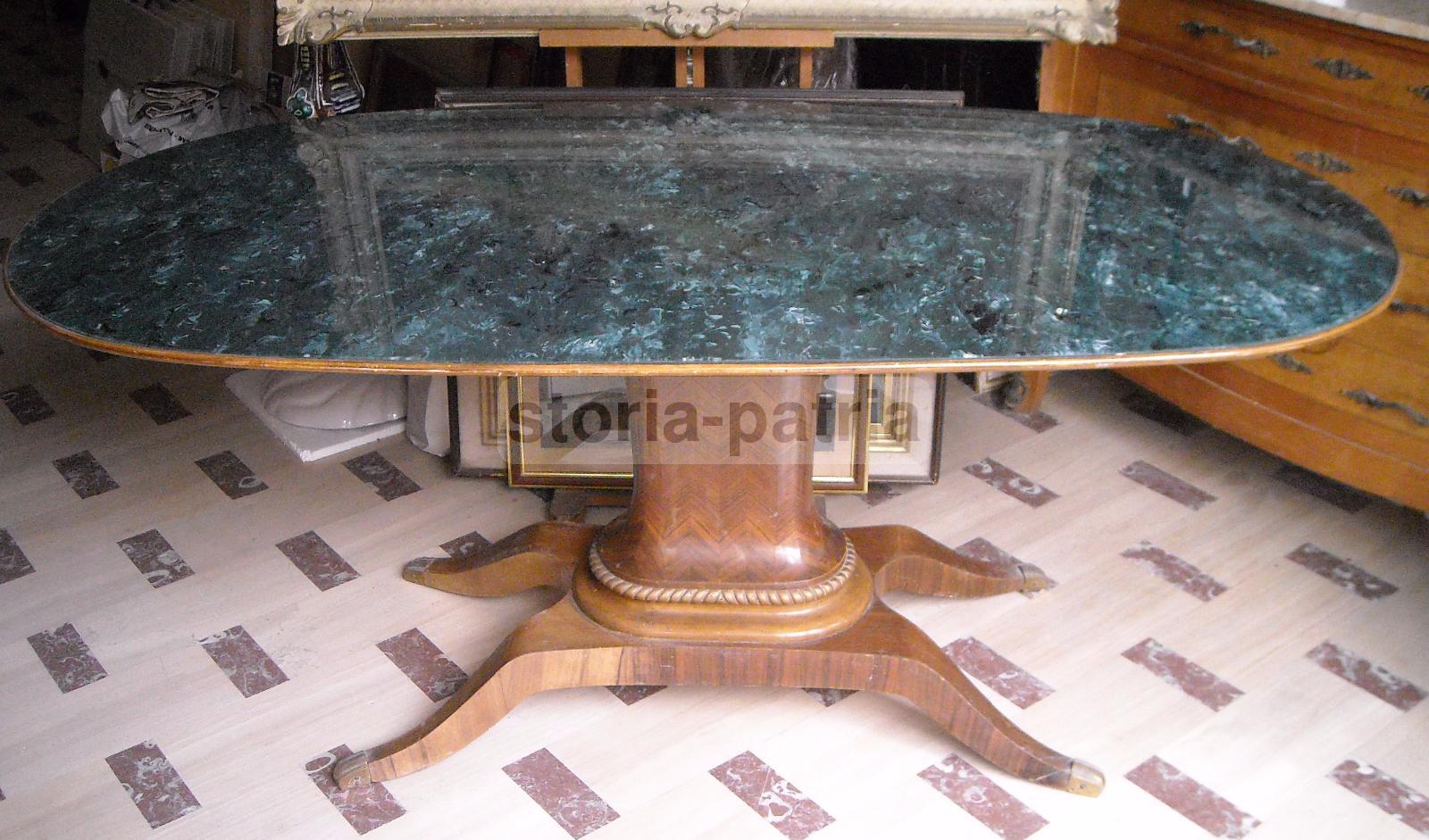 Design, Modernariato, Grande Decorativo Tavolo Ovale, Di Pregio, Utilissimo, d'Epoca immagine 1