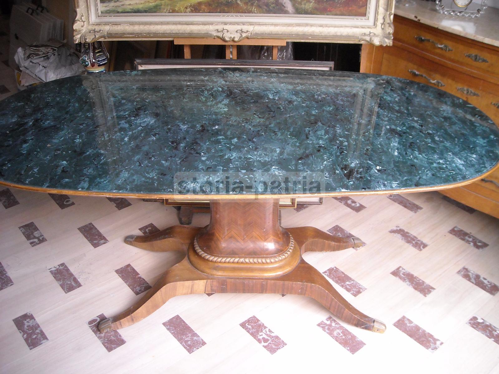 Design, Modernariato, Grande Decorativo Tavolo Ovale, Di Pregio, Utilissimo, d'Epoca immagine 6