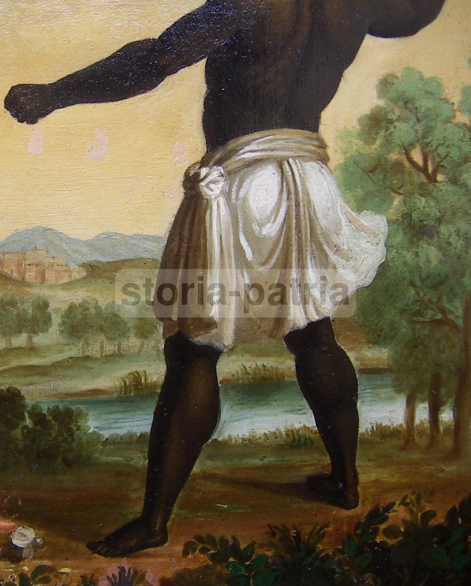 Interessante Antico Dipinto, Missioni, Missionario Con Crocifisso, India, Americhe immagine 3