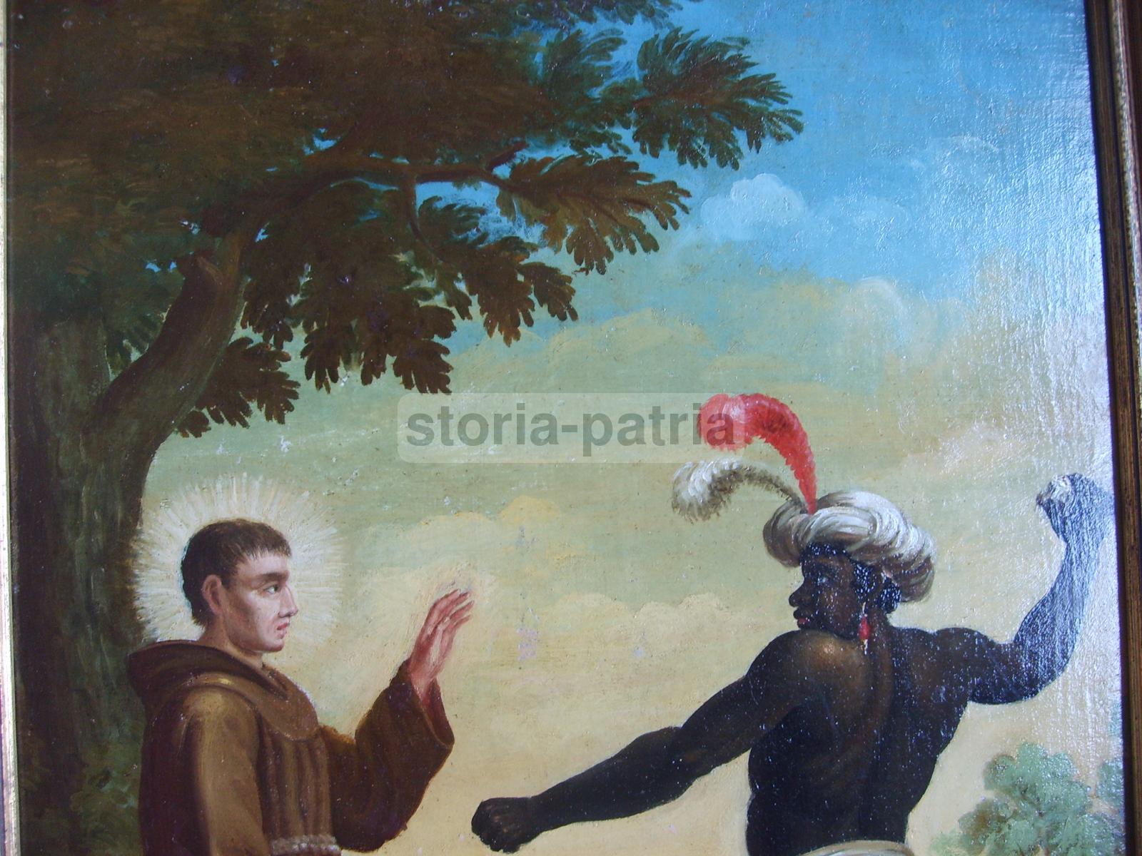 Interessante Antico Dipinto, Missioni, Missionario Con Crocifisso, India, Americhe immagine 5
