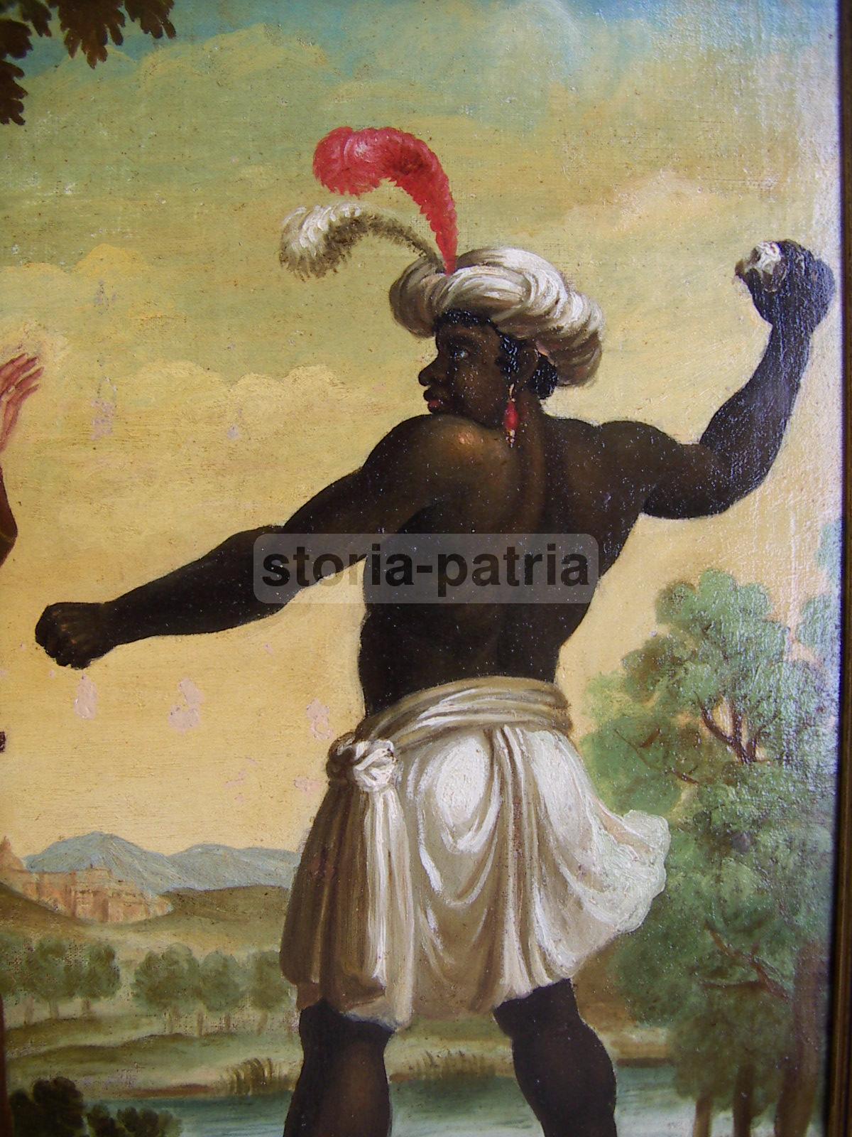 Interessante Antico Dipinto, Missioni, Missionario Con Crocifisso, India, Americhe immagine 7