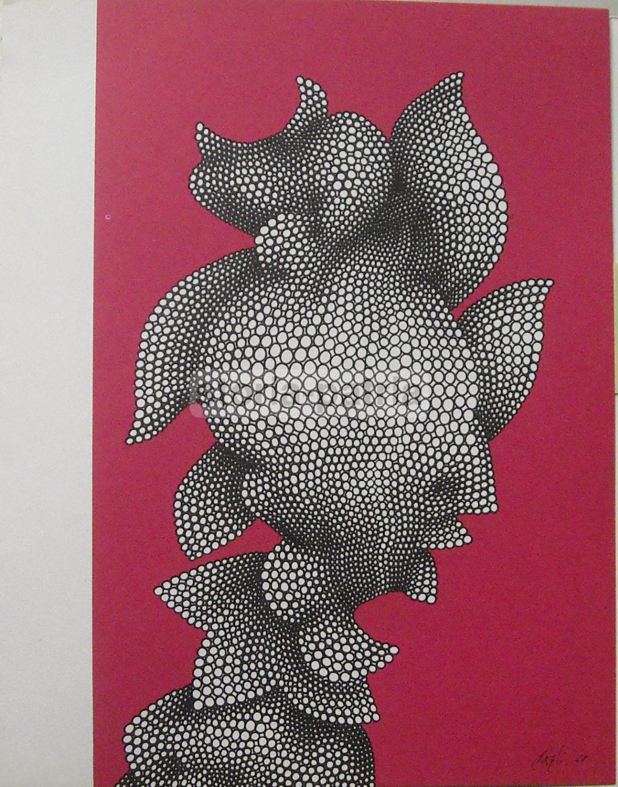 Marche, Arte Contemporanea, Artista Cagli, Suggestiva Grafica d'Epoca, Decorativa immagine 3