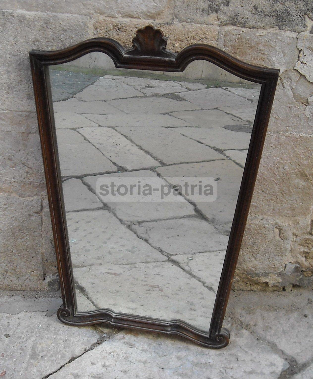 Modernariato, Design, Art Deco, Bella Cornice Con Specchio, Specchiera d'Epoca immagine 5