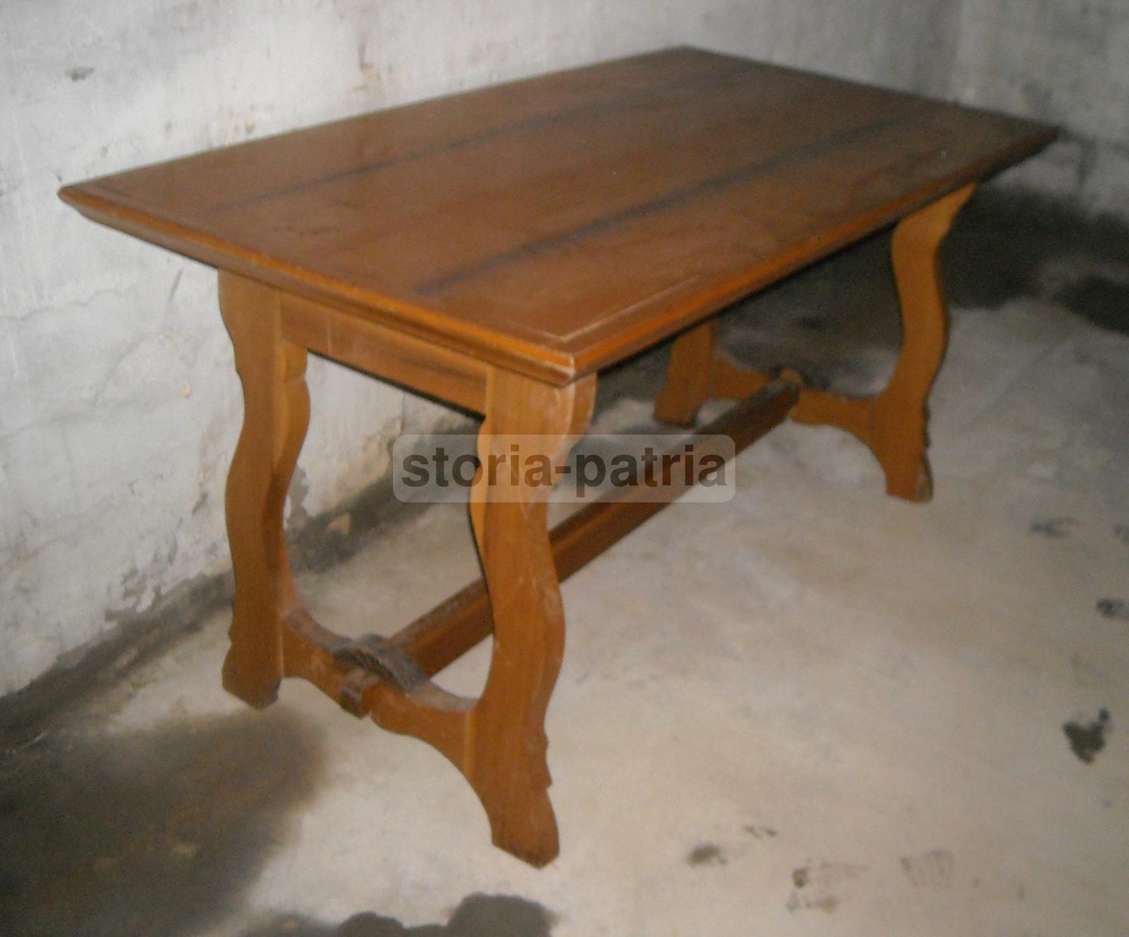 Rustico Robusto Tavolo, Legno Massiccio, Stile Fratino, Utile Scrittoio, Da Restauro immagine 1
