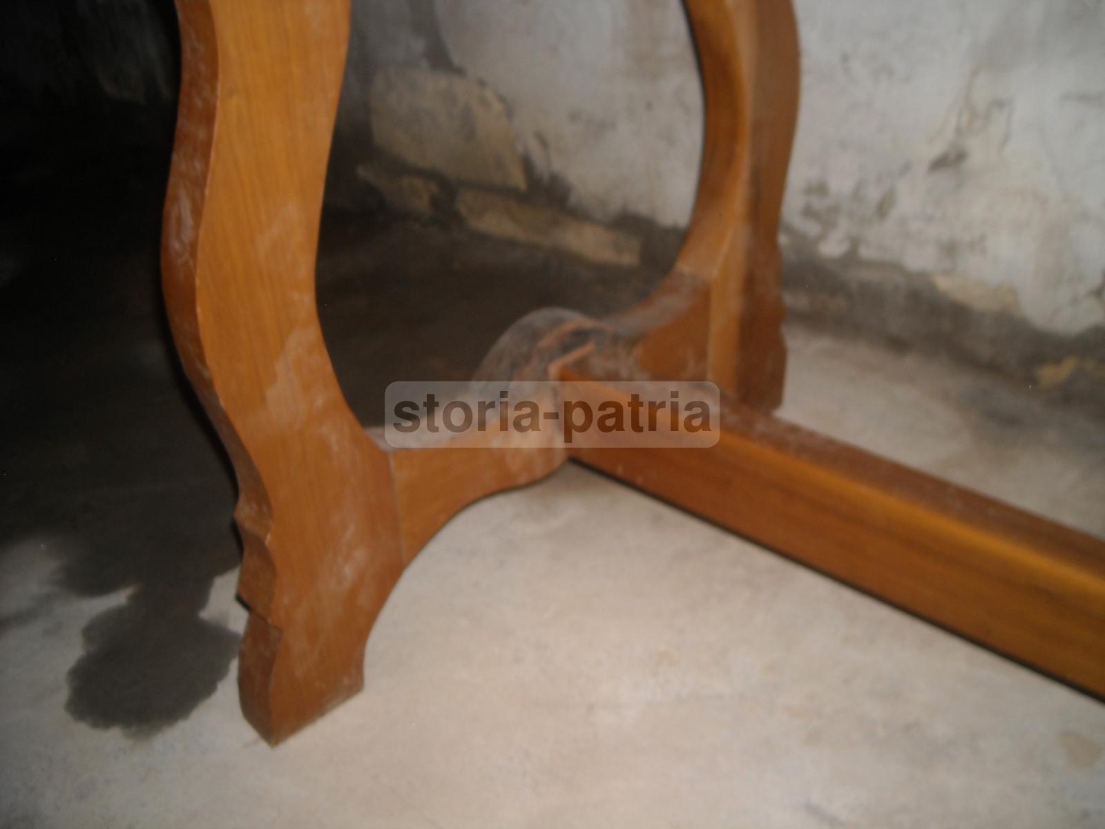 Rustico Robusto Tavolo, Legno Massiccio, Stile Fratino, Utile Scrittoio, Da Restauro immagine 3