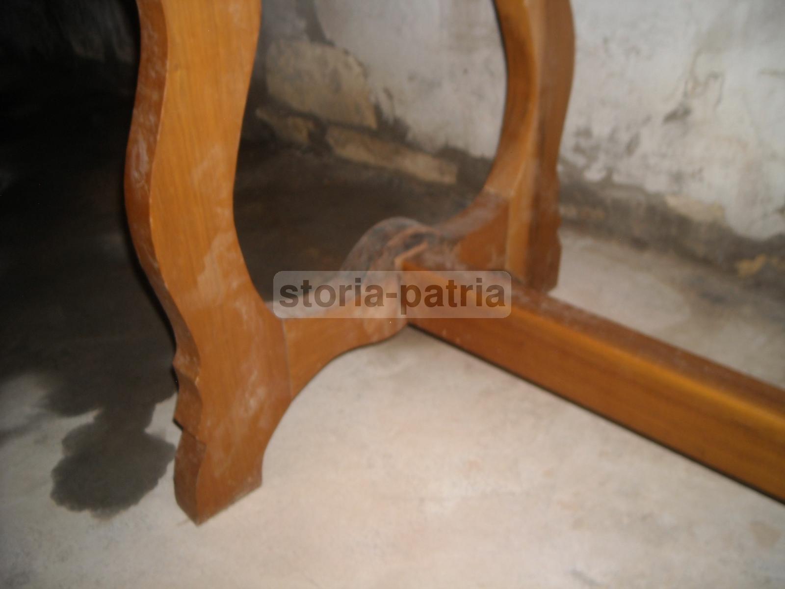 Rustico Robusto Tavolo, Legno Massiccio, Stile Fratino, Utile Scrittoio, Da Restauro immagine 4