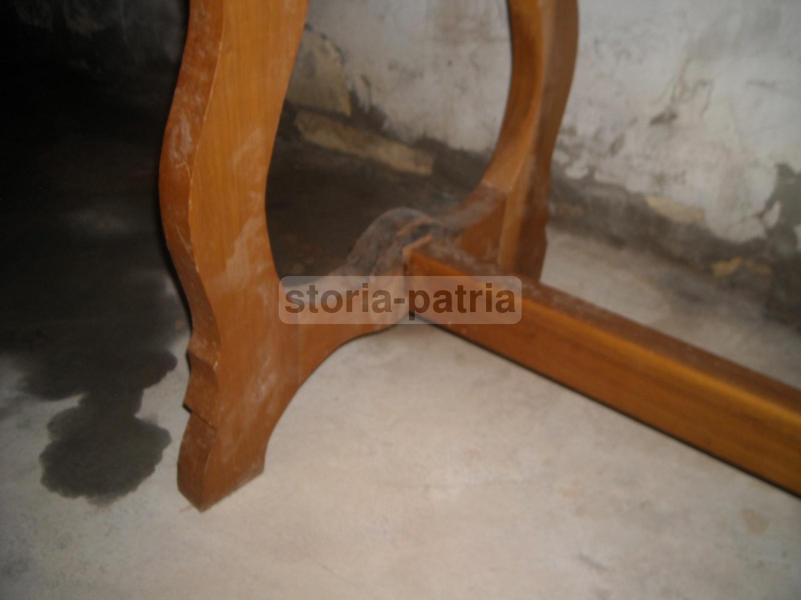 Rustico Robusto Tavolo, Legno Massiccio, Stile Fratino, Utile Scrittoio, Da Restauro immagine 5