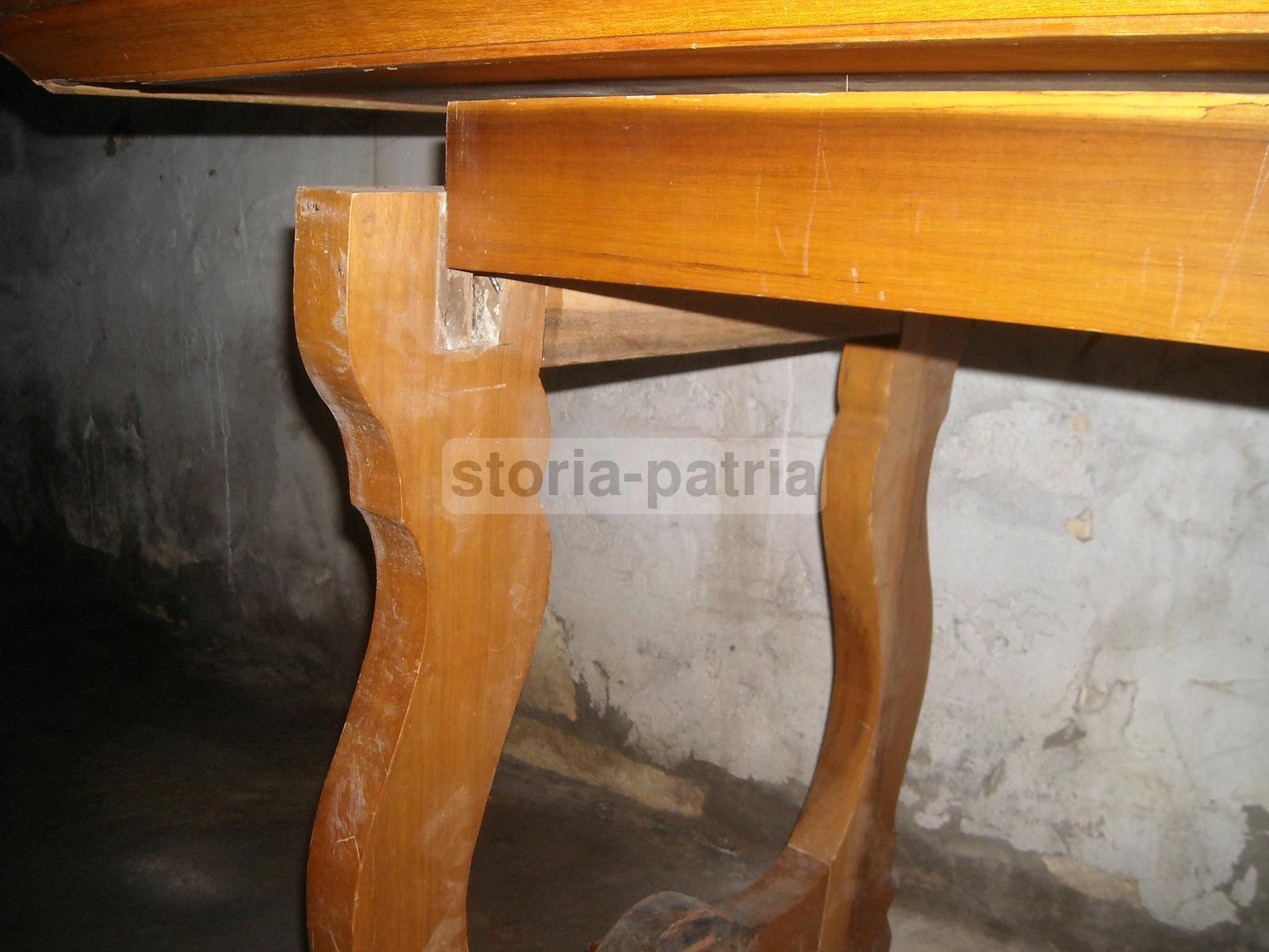 Rustico Robusto Tavolo, Legno Massiccio, Stile Fratino, Utile Scrittoio, Da Restauro immagine 6