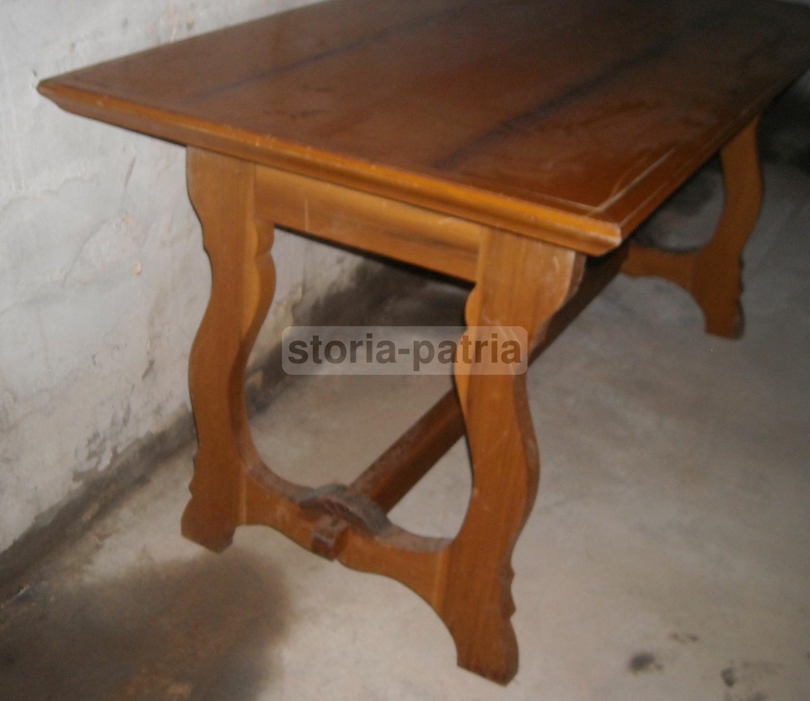 Rustico Robusto Tavolo, Legno Massiccio, Stile Fratino, Utile Scrittoio, Da Restauro immagine 7
