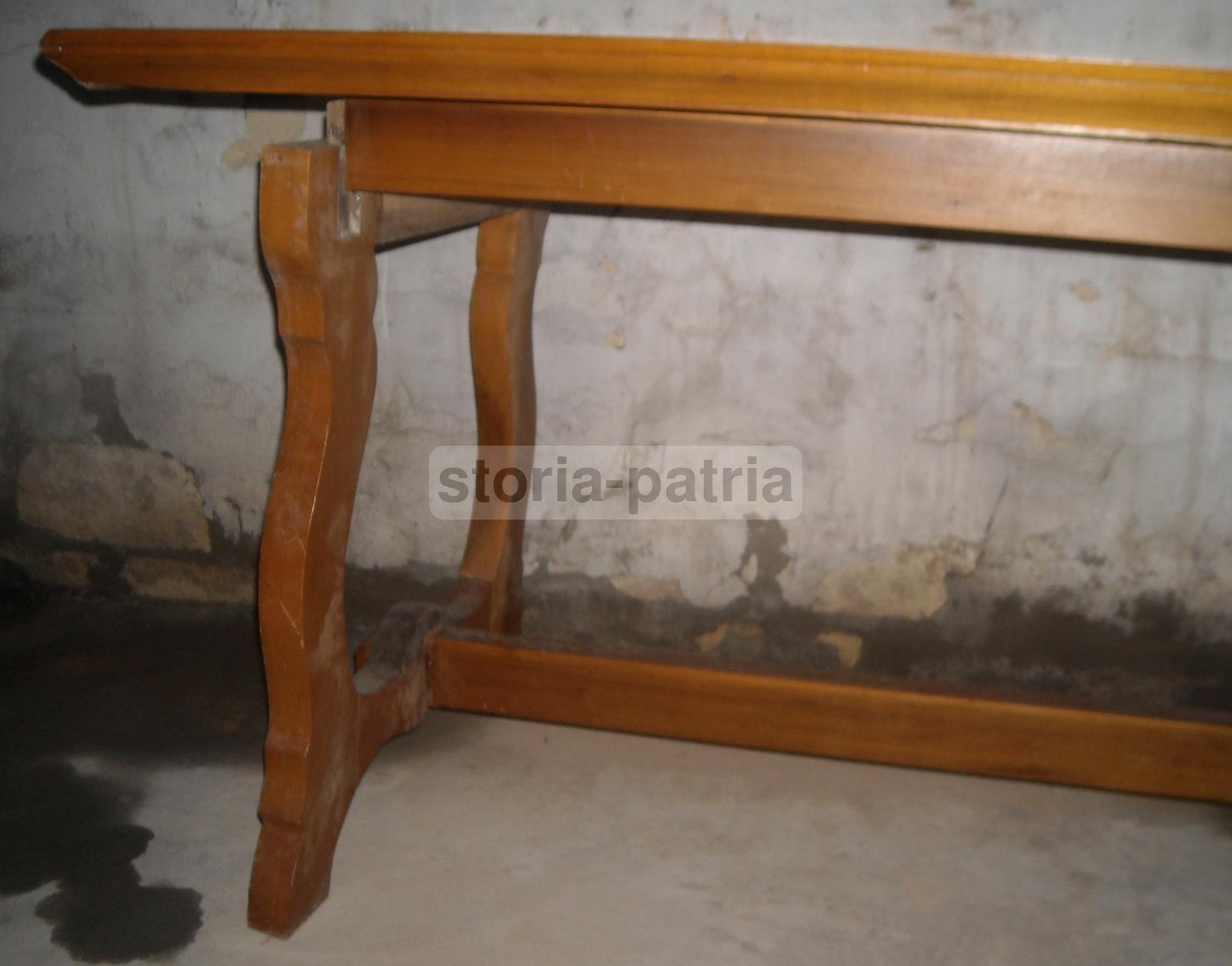 Rustico Robusto Tavolo, Legno Massiccio, Stile Fratino, Utile Scrittoio, Da Restauro immagine 10