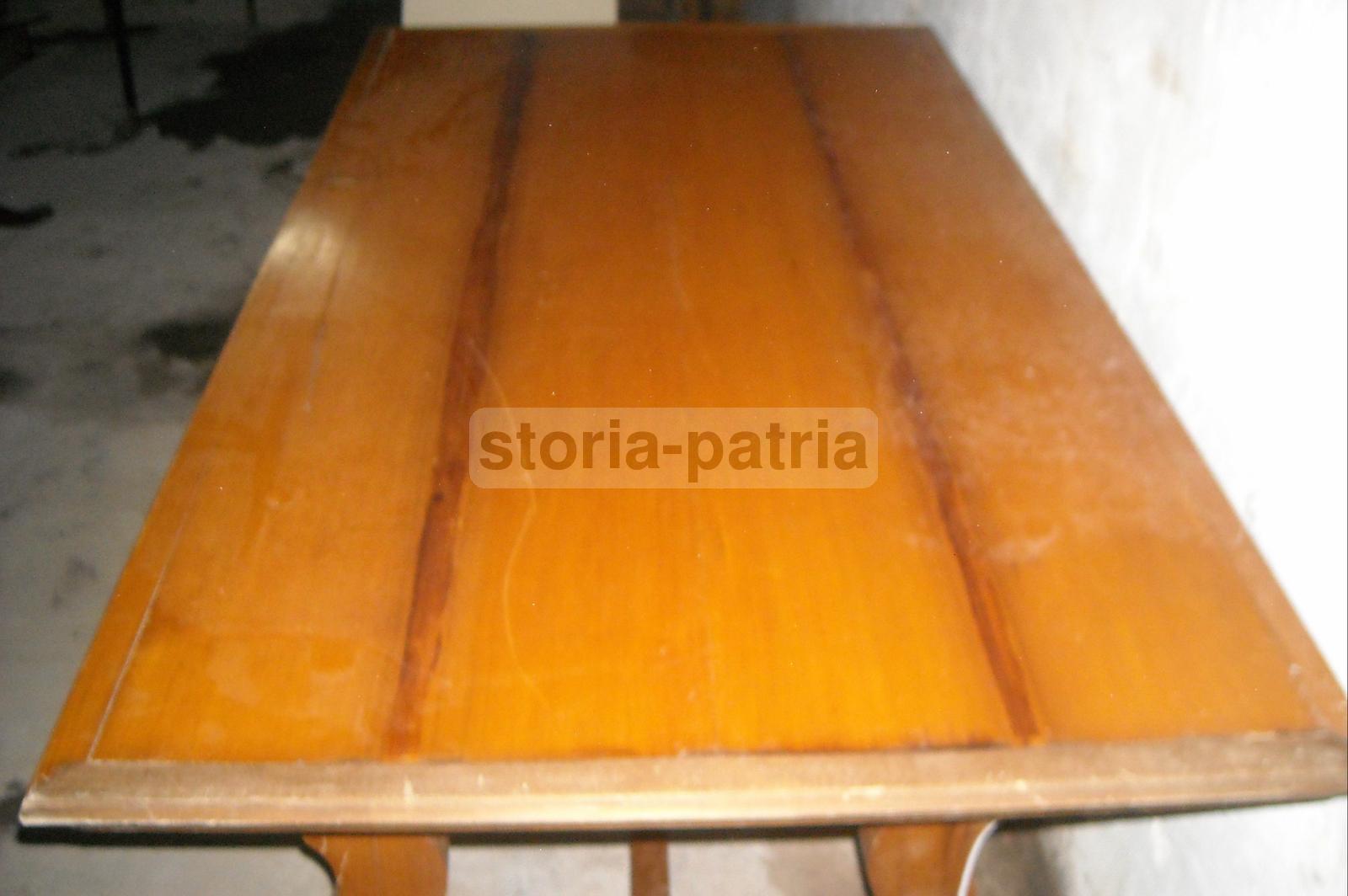 Rustico Robusto Tavolo, Legno Massiccio, Stile Fratino, Utile Scrittoio, Da Restauro immagine 13