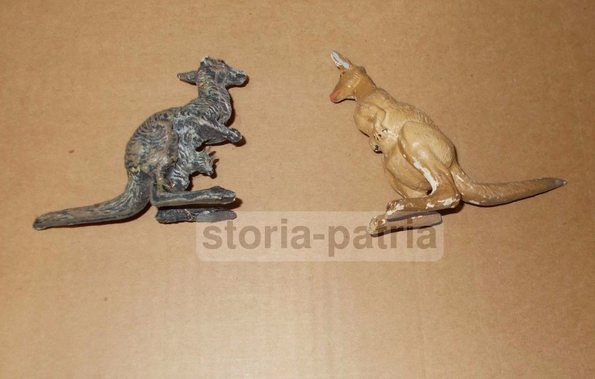 Sculturine Da Collezione, Coppia Di Canguri, Utili Per Diorami Zoologici, Inusuali immagine 3