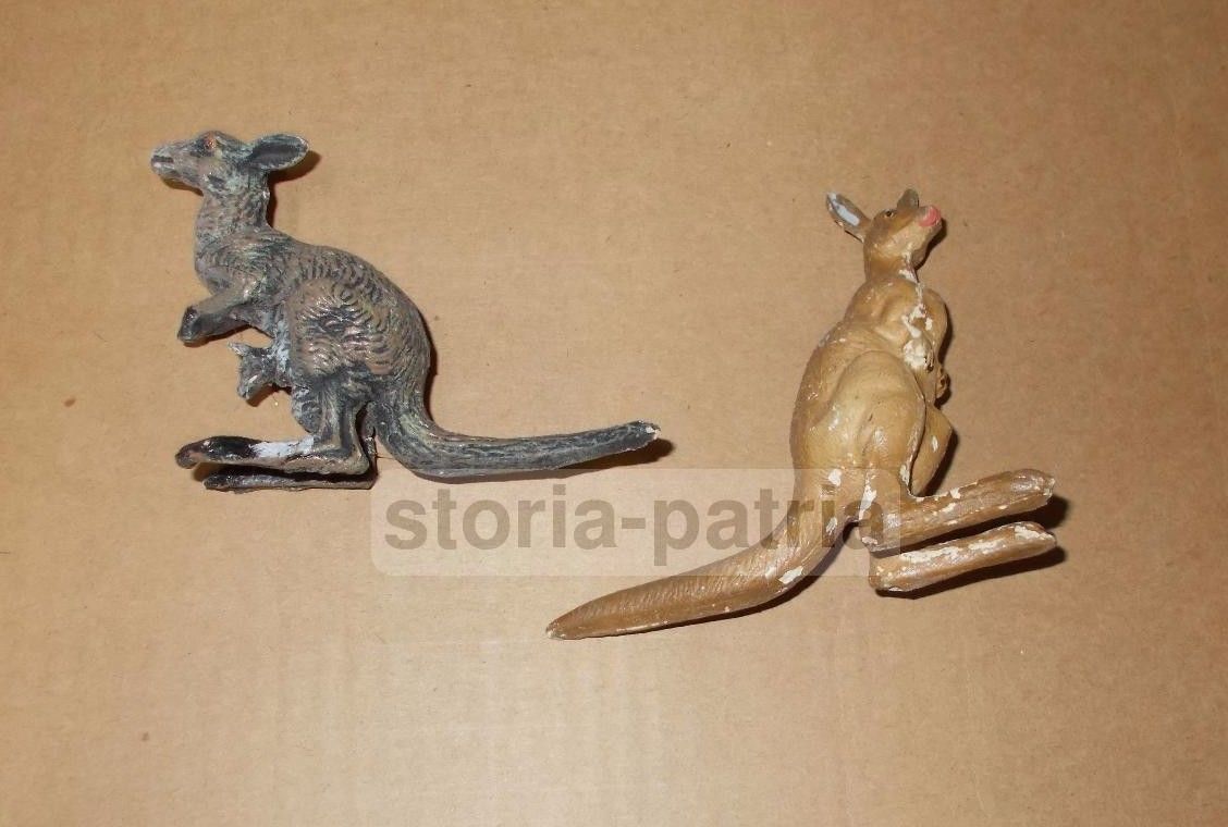 Sculturine Da Collezione, Coppia Di Canguri, Utili Per Diorami Zoologici, Inusuali immagine 4
