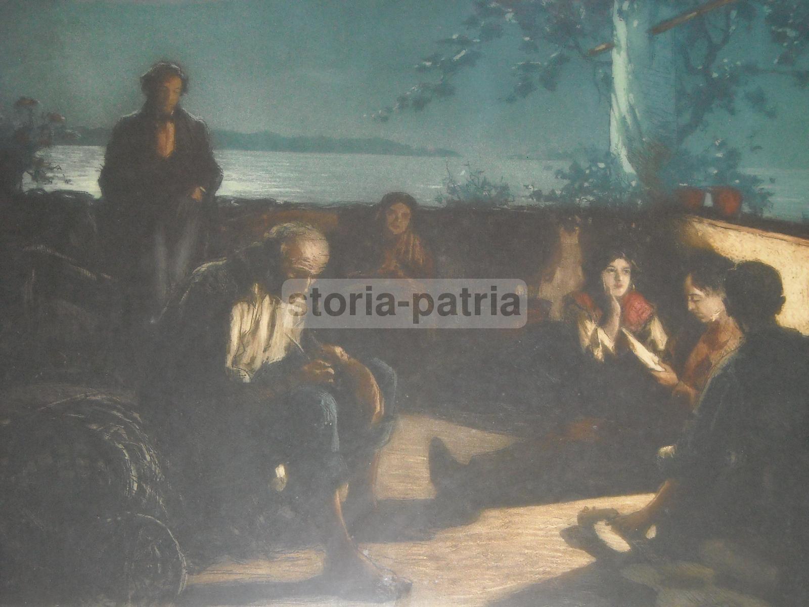Toscana, Siena, Napoli, Lionello Balestrieri, Graziella, Suggestiva Opera Darte, 900 immagine 2