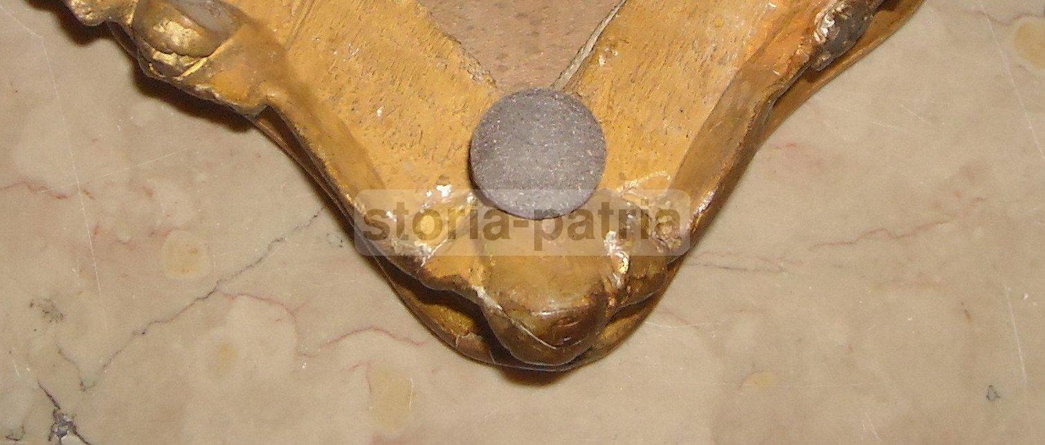 Utile E Decorativo Supporto, Antica Base, Fregi Dorati, Per Sculture O Porcellane immagine 2